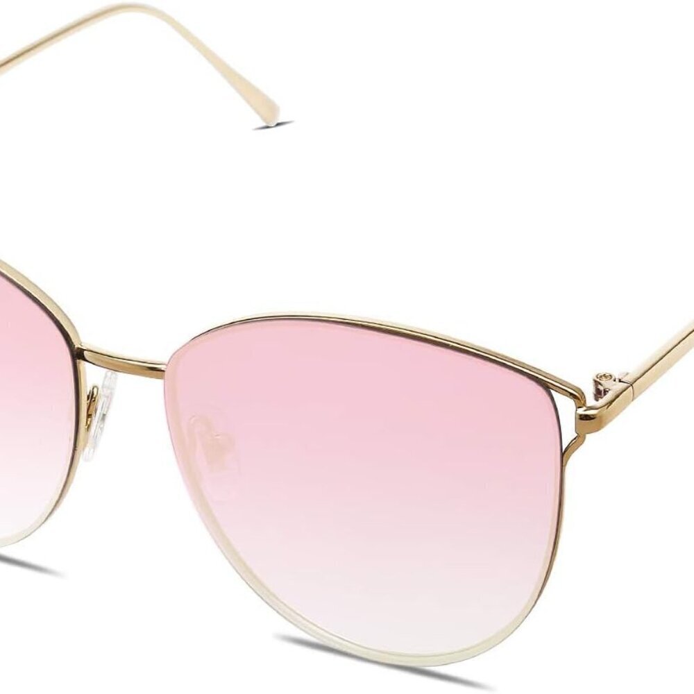 Mirrored Women's Sunglasses UV400 Protection Stylish Round Frame Fashion